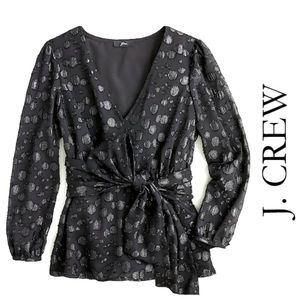 🔥🎉❤️NEW J Crew Black Long Sleeve V-Neck Top XXS